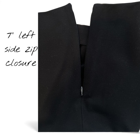 Quince | Ultra Stretch Ponte Pintuck Ankle Black Pants Size Medium Quiet Luxury - Picture 9 of 10